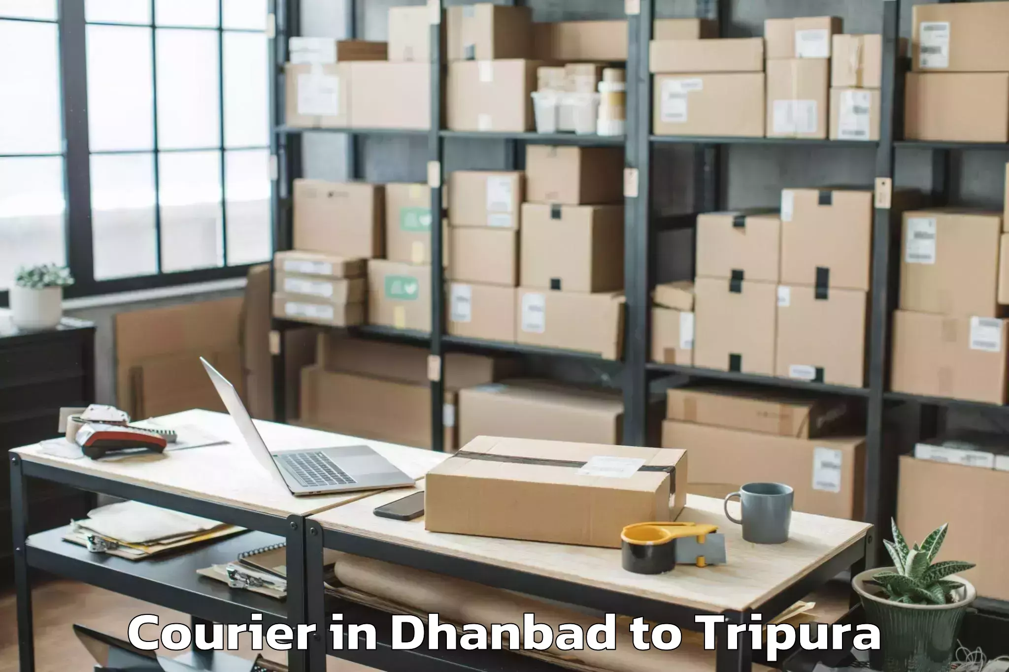 Top Dhanbad to Santirbazar Courier Available